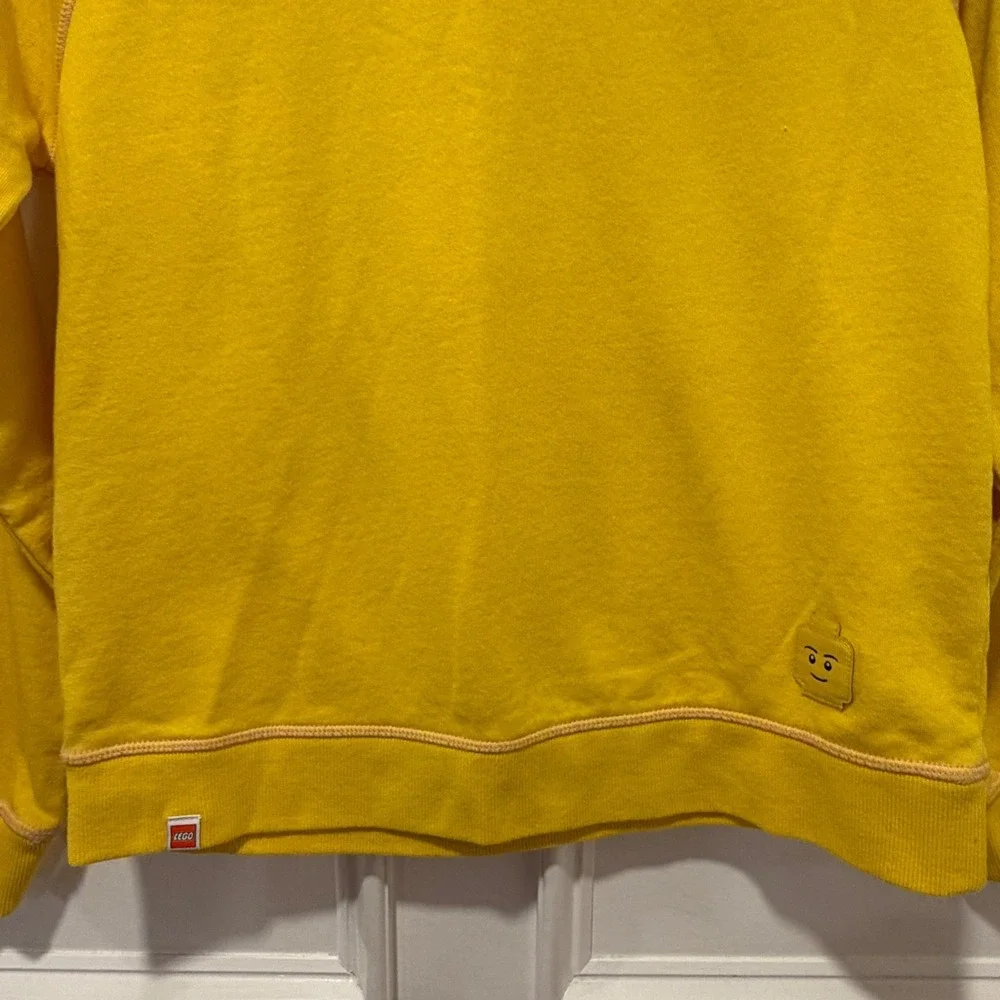 LEGO x Target Women's Size XS Yellow‎ Sweatshirt Embossed Minifigure Face Casual